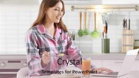  Presentation with purple morning fall - Slide deck having arousal - morning of young beautiful woman background and a coral colored foreground