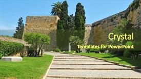  Presentation with archaeological - PPT layouts having arqueology - view of archaeological walk background and a  colored foreground