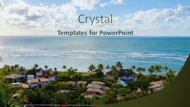  Presentation with bahia - PPT theme having arraial-d-ajuda background and a light blue colored foreground