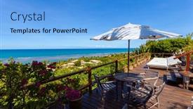  Presentation with bahia - Slides having arraial-d-ajuda background and a light blue colored foreground