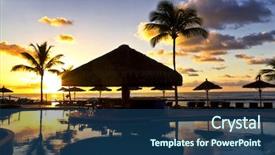  Presentation with bahia - Cool new presentation theme with arraial d'ajuda eco resort backdrop and a ocean colored foreground