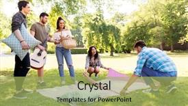  Presentation with friendship - Theme with arranged - friendship and leisure concept background and a yellow colored foreground