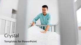  Presentation with mattress - Theme featuring arranged - parenthood fatherhood and people concept background and a light gray colored foreground