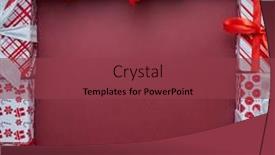  Presentation with gifts - Beautiful theme featuring arranged-gifts-boxes-wrapped backdrop and a tawny brown colored foreground