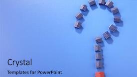  Presentation with question - Beautiful PPT theme featuring arranged to a question mark backdrop and a  colored foreground