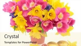  Presentation with gold egg - Presentation theme having 3d job satisfaction - client 3d rendering vintage old background and a white colored foreground