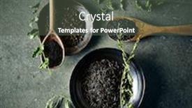  Presentation with cumin - Slide set enhanced with arrangement-of-black-food-ingredients background and a dark gray colored foreground