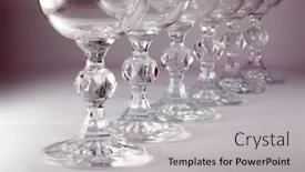  Presentation with empty - Presentation theme with arrangement-of-empty-wineglasses background and a light gray colored foreground