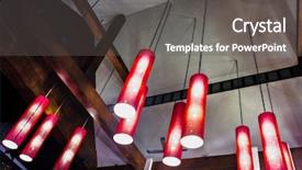  Presentation with thai - Audience pleasing slide deck consisting of arrangement of hanging lighting fixtures backdrop and a dark gray colored foreground