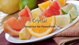  Presentation with orange lime - Slide set having arrangement-of-lemon-lime-tangerine background and a yellow colored foreground