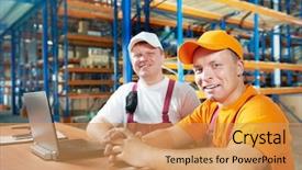  Presentation with german shepherd two young puppys - Audience pleasing slide deck consisting of arrangement stillages using notebook computer backdrop and a yellow colored foreground