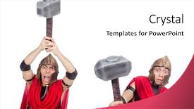  Presentation with gladiator - Cool new presentation with arrasment - gladiator isolated on white backdrop and a white colored foreground