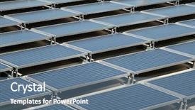  Presentation with array - Slides with array - shiny new solar panels background and a ocean colored foreground