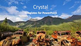  Presentation with summer time - Presentation enhanced with array-of-abandoned-rusty-post background and a teal colored foreground