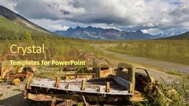  Presentation with array - Slides having array-of-abandoned-rusty-post background and a tawny brown colored foreground