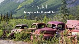  Presentation with array - PPT theme featuring array-of-abandoned-rusty-post background and a gray colored foreground