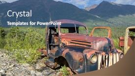  Presentation with array - Theme featuring array-of-abandoned-rusty-post background and a ocean colored foreground