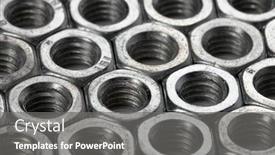  Presentation with array - Slides featuring array of metal nuts in black and white background and a gray colored foreground