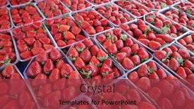  Presentation with array - Cool new presentation with array of strawberry punnets at a farmer's market backdrop and a red colored foreground