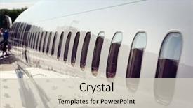  Presentation with windows - Audience pleasing PPT theme consisting of arrival at vacation airport backdrop and a soft green colored foreground