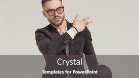  Presentation with shoulder - Presentation having arrogant-fashion-model-cleaning background and a dark gray colored foreground