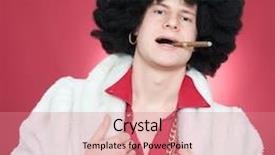  Presentation with cigar - Presentation theme enhanced with pimp - arrogantly looking man wearing background and a coral colored foreground