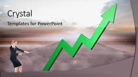  Presentation with fared rope - Slide deck having arrow against road leading background and a white colored foreground