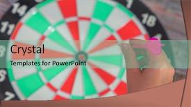  Presentation with red - Colorful slides enhanced with arrow and throwing to dart backdrop and a  colored foreground