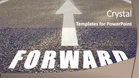  Presentation with way forward - Beautiful presentation theme featuring arrow and word forward backdrop and a gray colored foreground