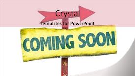  Presentation with coming soon - Slide set consisting of arrow dates - coming soon sign isolated background and a coral colored foreground