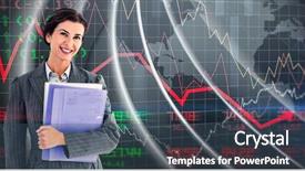  Presentation with stop violence against children - PPT layouts with arrow down - businesswoman holding folders against stocks background and a ocean colored foreground