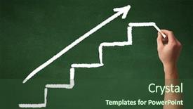  Presentation with upwards - Theme featuring arrow drawn by hand background and a tawny brown colored foreground