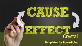  Presentation with cause - Cool new presentation theme with arrow events - hand writing the text cause backdrop and a tawny brown colored foreground