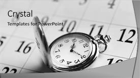  Presentation with silver - Presentation theme consisting of arrow events - vintage silver pocket watch laying background and a light gray colored foreground