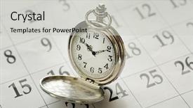  Presentation with silver - Slide deck having arrow events - vintage silver pocket watch laying background and a light gray colored foreground