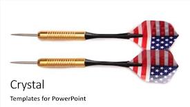  Presentation with america arrow - PPT theme enhanced with arrow for darts whit american background and a white colored foreground