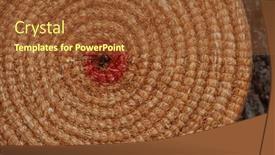  Presentation with achievement - PPT theme consisting of arrow-in-the-center background and a tawny brown colored foreground