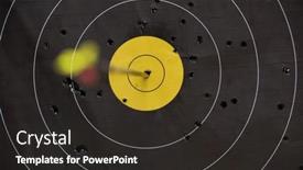  Presentation with goal - Presentation theme having arrow-in-the-center background and a dark gray colored foreground