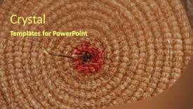  Presentation with goal - Presentation design enhanced with arrow-in-the-center background and a red colored foreground