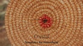  Presentation with goal - Slides featuring arrow-in-the-center background and a coral colored foreground