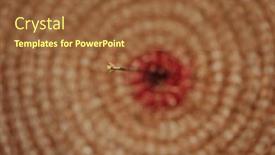  Presentation with goal - PPT layouts having arrow-in-the-center background and a tawny brown colored foreground