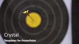  Presentation with goal - Theme consisting of arrow-in-the-center background and a dark gray colored foreground