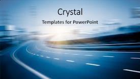  Presentation with sonar blue modern ship radar - Cool new PPT theme with arrow light - highway and modern bridge backdrop and a light blue colored foreground