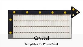  Presentation with light sign - Slide deck consisting of arrow light - insert your own message onto background and a light gray colored foreground