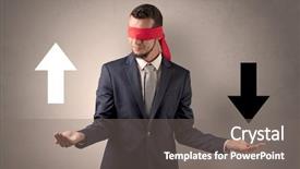  Presentation with eye wash - Beautiful presentation theme featuring arrow lot - covered eye businessman choosing backdrop and a  colored foreground