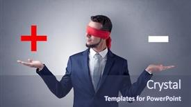  Presentation with eye - PPT layouts with arrow lot - covered eye businessman choosing background and a  colored foreground