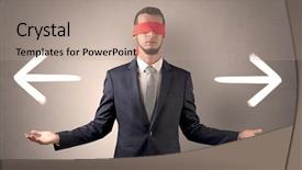  Presentation with eye - Beautiful theme featuring arrow lot - covered eye businessman choosing backdrop and a  colored foreground