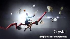  Presentation with growth - Slide set with arrow-of-growth-concept-mixed background and a  colored foreground