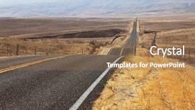  Presentation with that way our way - Colorful PPT theme enhanced with arrow road sky - ideal way perfectly smooth highway backdrop and a  colored foreground