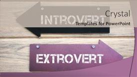  Presentation with deaf dumb sign language used - Slides featuring arrow-sign-for-introvert background and a soft green colored foreground